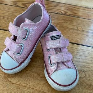 Converse Toddler Chuck Taylor All Star Sneaker pink glitter size 7